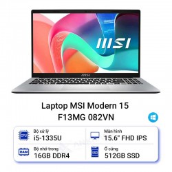 Laptop MSI Modern 15 F13MG-082VN (i5-1335U/16GB/512GB/15.6inch FHD/Win11)