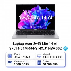 Laptop Acer Swift Lite 14 AI SFL14-51M-56HS NX.J1HSV.002