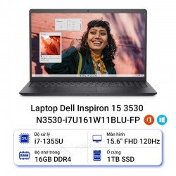 Laptop Dell Inspiron 15 3530 N3530-i7U161W11BLU-FP