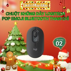 Chuột không dây Logitech POP Emoji Bluetooth màu đen than chì (910-007401)