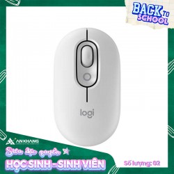Chuột không dây Emoji Logitech POP Mouse Bluetooth màu trắng (OFF-WHITE)