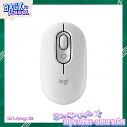 Chuột không dây Emoji Logitech POP Mouse Bluetooth màu trắng (OFF-WHITE)