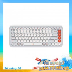 Bàn phím không dây Logitech POP ICON Keys màu trắng (OFF-WHITE)