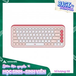 Bàn phím không dây Logitech POP ICON Keys màu hồng (ROSE)
