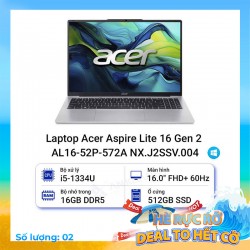 Laptop Acer Aspire Lite 16 Gen 2 AL16-52P-572A NX.J2SSV.004