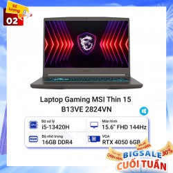 Laptop Gaming MSI Thin 15 B13VE 2824VN