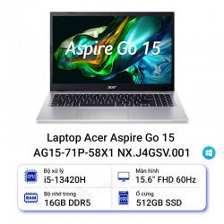 Laptop Acer Aspire Go 15 AG15-71P-58X1 NX.J4GSV.001