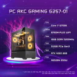 PC AKC Gaming G257-01 (i7-12700K/B760M/16GB/512GB/RTX4060)