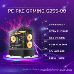 PC AKC Gaming G255-08 (i5-12400F/B760M/16GB/512GB/RTX4060)