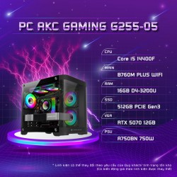PC AKC Gaming G255-05 (i5-14400F/B760M/16GB/512GB/RTX5070)