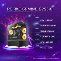 PC AKC Gaming G253-01 (i3-12100F/H610M/16GB/512GB/RTX3050)