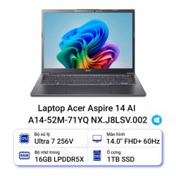 Laptop Acer Aspire 14 AI A14-52M-71YQ NX.J8LSV.002