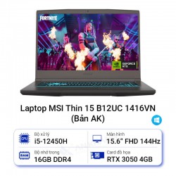 Laptop MSI Thin 15 B12UC 1416VN - RAM 16GB (Bản AK)