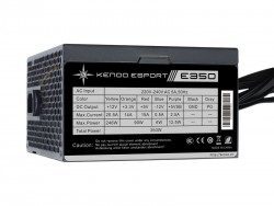 Nguồn máy tính KENOO ESPORT E350 350W Fan 12 - Màu Đen - Cáp dẹt