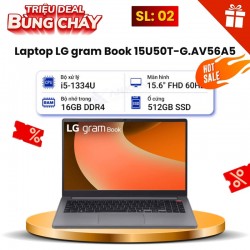 Laptop LG gram Book 15U50T-G.AV56A5 (i5-1334U/16GB/512GB/15.6 inch FHD/Win11)