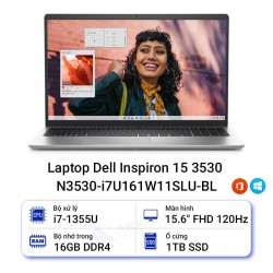 Laptop Dell Inspiron 15 3530 N3530-i7U161W11SLU-BL