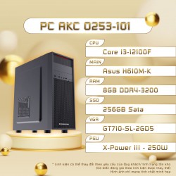 PC AKC O253-101 (i3-12100F/H610M/8GB/256GB/GT710/250W)