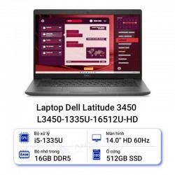 Laptop Dell Latitude 3450 L3450-1335U-16512U-HD (Core i5/16GB/512GB/14inch HD/Ubuntu)