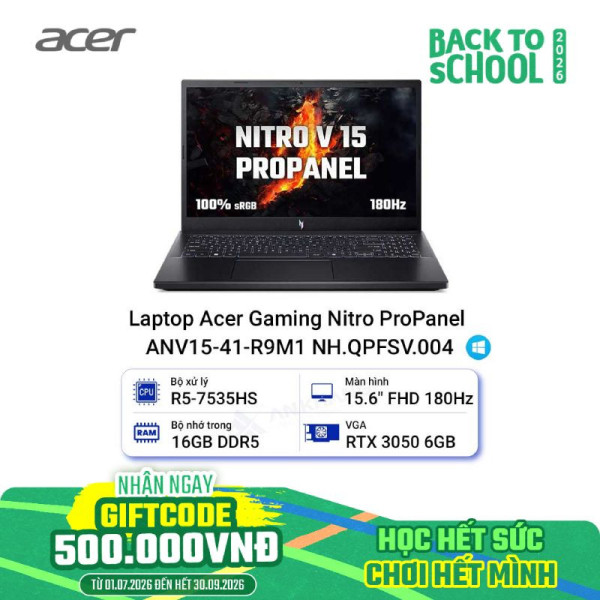 Laptop Acer Gaming Nitro ProPanel ANV15-41-R9M1 NH.QPFSV.004