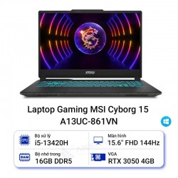 Laptop Gaming MSI Cyborg 15 A13UC-861VN