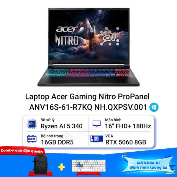 Laptop Acer Gaming Nitro ProPanel ANV16S-61-R7KQ NH.QXPSV.001