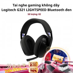 Tai nghe gaming không dây Logitech G321 LIGHTSPEED Bluetooth đen