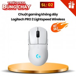Chuột gaming không dây Logitech PRO 2 Lightspeed Wireless Trắng (910-007304)