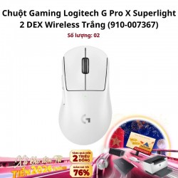Chuột Gaming Logitech G Pro X Superlight 2 DEX Wireless Trắng (910-007367)