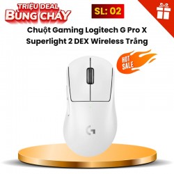 Chuột Gaming Logitech G Pro X Superlight 2 DEX Wireless Trắng (910-007367)