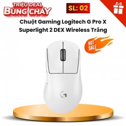Chuột Gaming Logitech G Pro X Superlight 2 DEX Wireless Trắng (910-007367)