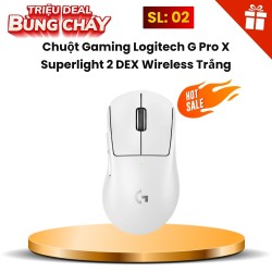 Chuột Gaming Logitech G Pro X Superlight 2 DEX Wireless Trắng (910-007367)