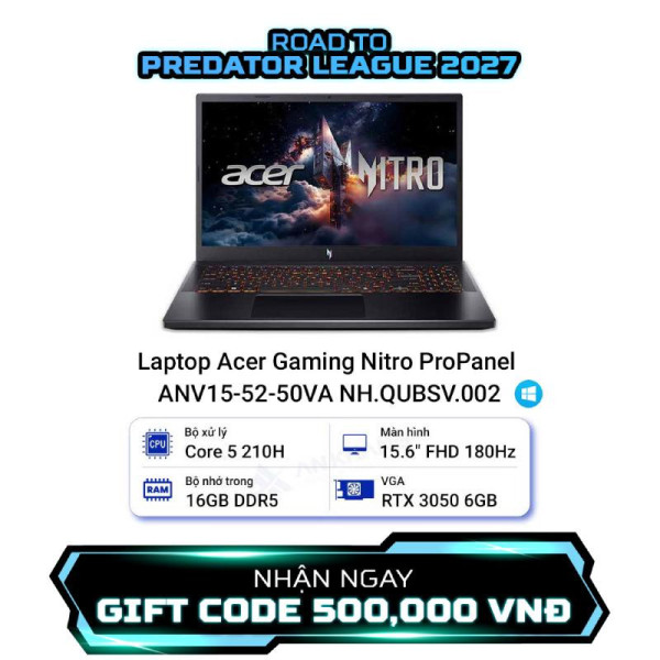 Laptop Acer Gaming Nitro ProPanel ANV15-52-50VA NH.QUBSV.002