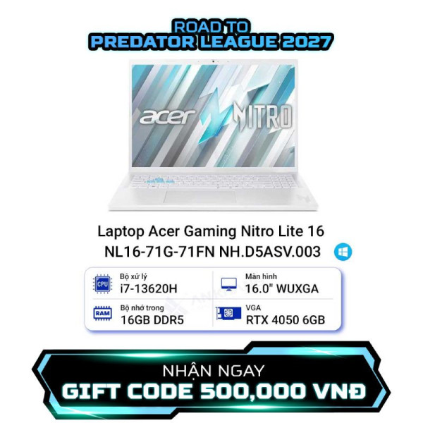 Laptop Acer Gaming Nitro Lite 16 NL16-71G-71FN NH.D5ASV.003