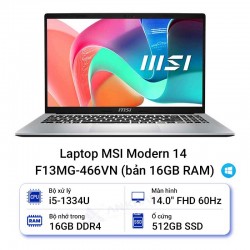 Laptop MSI Modern 14 F13MG-466VN (bản 16GB RAM)