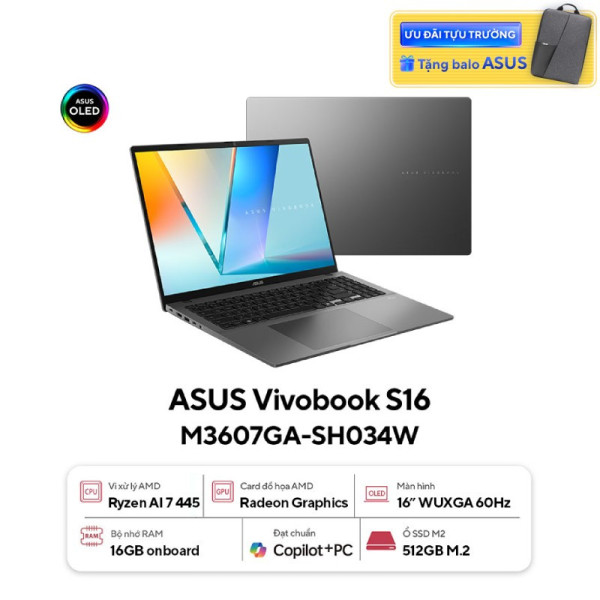 Laptop ASUS Vivobook S16 M3607GA-SH034W