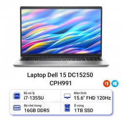Laptop Dell 15 DC15250 CPH991 (i7-1355U/16GB/1TB/15.6inch FHD 120Hz/4cell/Win11)