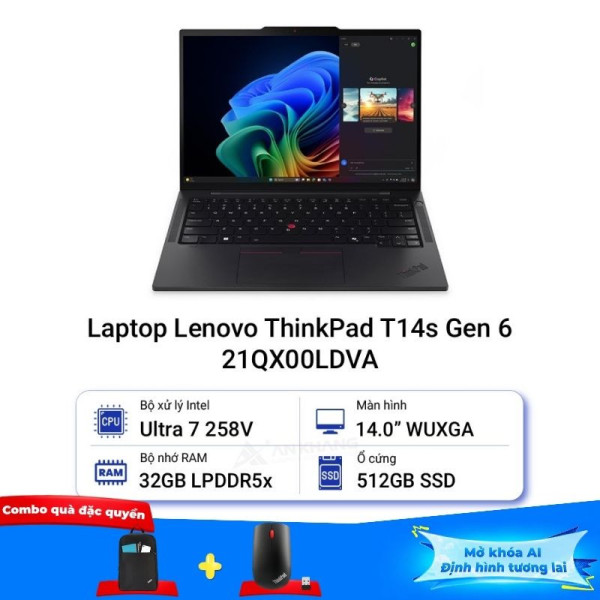 Laptop Lenovo ThinkPad T14s Gen 6 21QX00LDVA