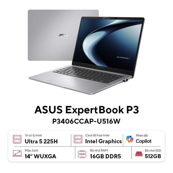 Laptop ASUS ExpertBook P3 G1 P3406CCAP-U516W