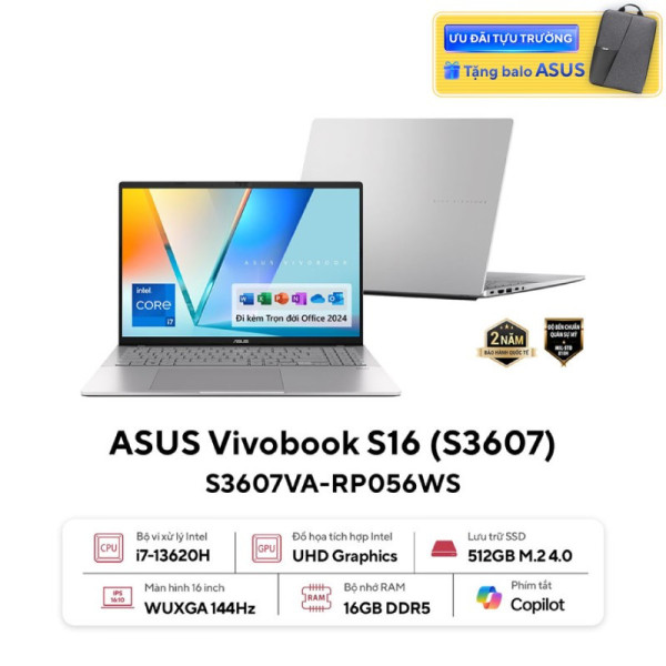 Laptop ASUS Vivobook S16 S3607VA-RP056WS