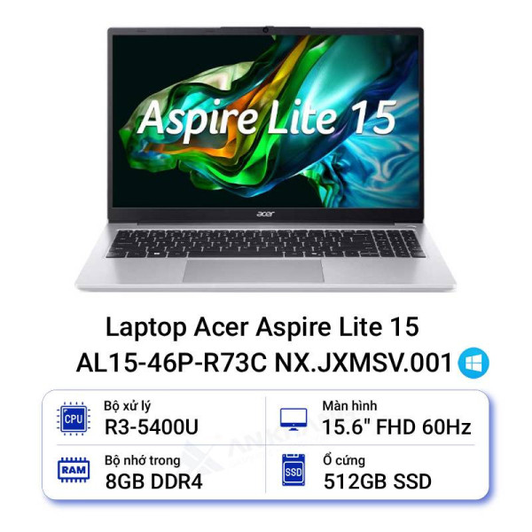 Laptop Acer Aspire Lite 15 AL15-46P-R73C NX.JXMSV.001