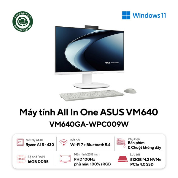 Máy tính All in one ASUS V600 AiO VM640GA-WPC009W