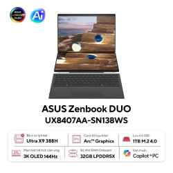 Laptop ASUS Zenbook DUO UX8407AA-SN138WS