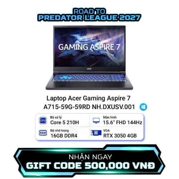 Laptop Acer Gaming Aspire 7 A715-59G-59RD NH.DXUSV.001