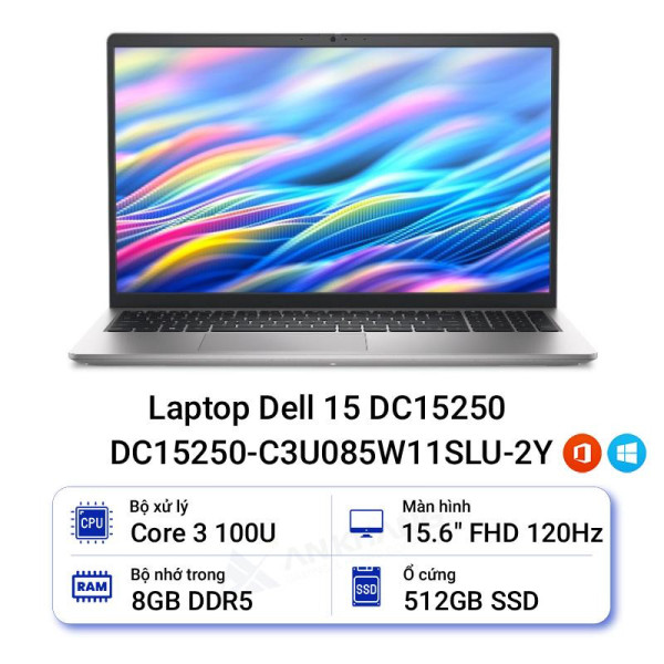 Laptop Dell 15 DC15250 DC15250-C3U085W11SLU-2Y