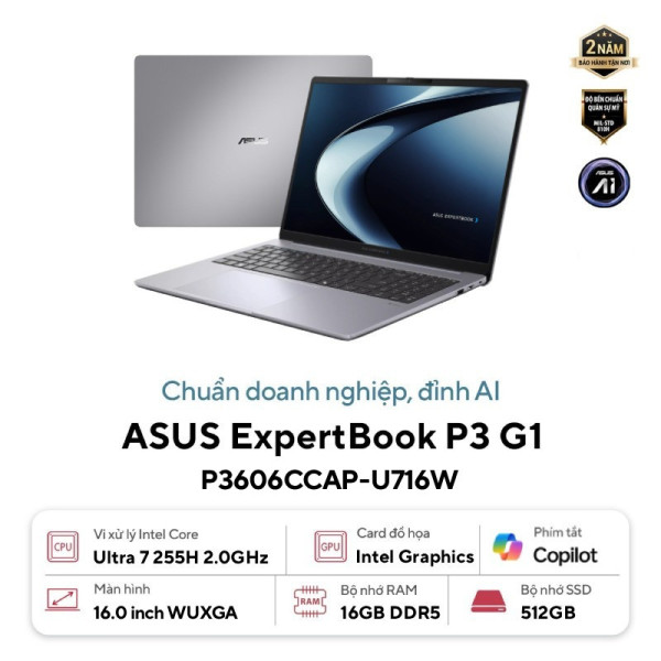 Laptop ASUS ExpertBook P3 G1 P3606CCAP-U716W