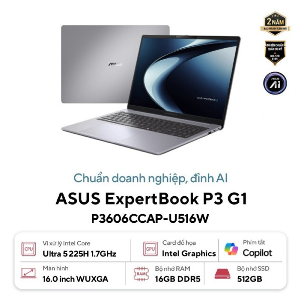 Laptop ASUS ExpertBook P3 G1 P3606CCAP-U516W