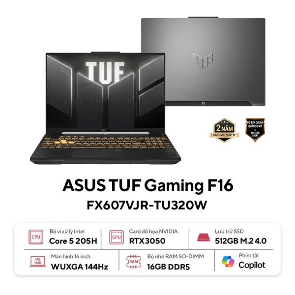 Laptop ASUS TUF Gaming F16 FX607VJR-TU320W