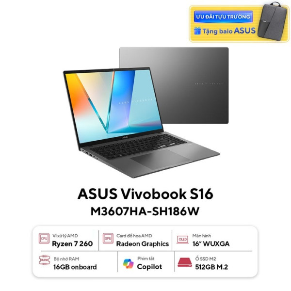 Laptop ASUS Vivobook S16 M3607HA-SH186W