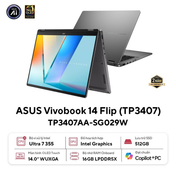 Laptop ASUS Vivobook 14 Flip TP3407AA-SG029W
