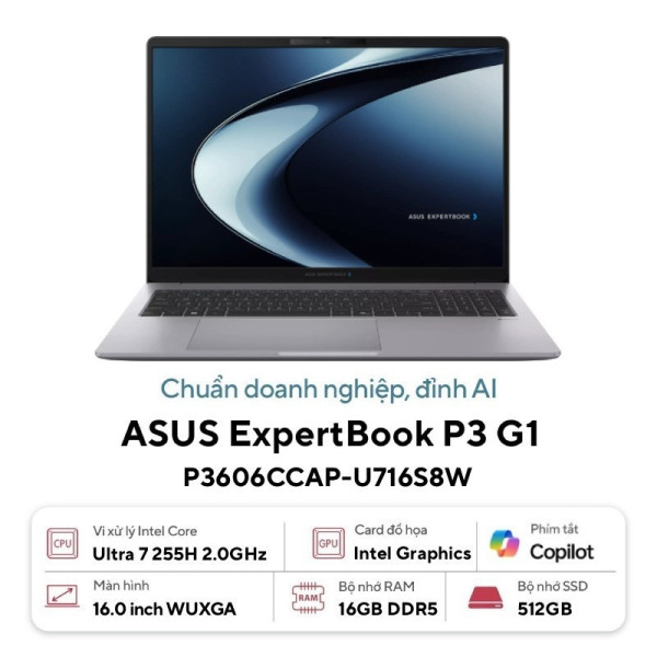 Laptop ASUS ExpertBook P3 G1 P3606CCAP-U716S8W